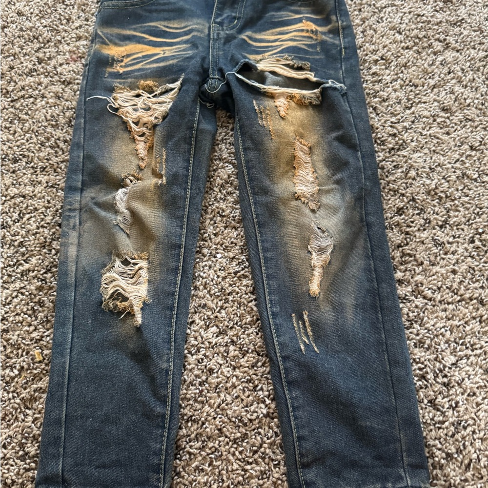 Distressed Blue Jeans for Men